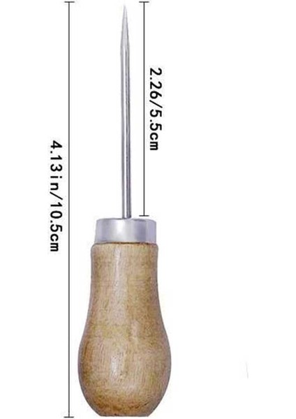 Biz Iğnesi Ahşap Saplı 10CM