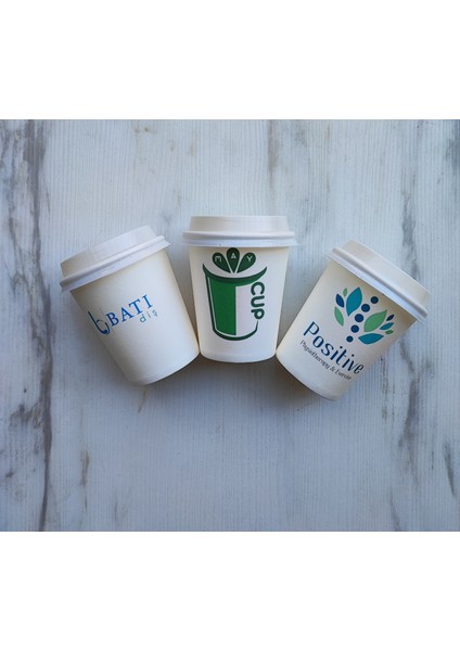 Firmaya Özel Baskılı Kapaklı Karton Bardak 7 Oz 250 Adet May Cup