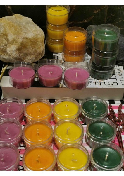 Iv Candles Citronella Sineksavar 4'lü Pembe Kapaklı Kapsül Mum