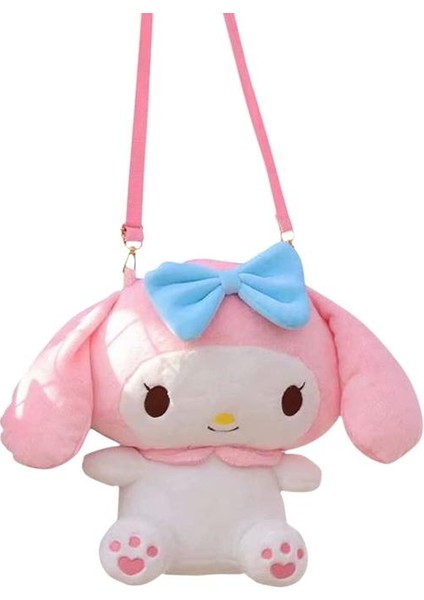 My Melody Kuromi Sırt Cinnamoroll Peluş Sevimli Karikatür Omuz Anime Fan Oyuncak Seyahat Orta Pembe Çantası (Yurt Dışından) modelleri