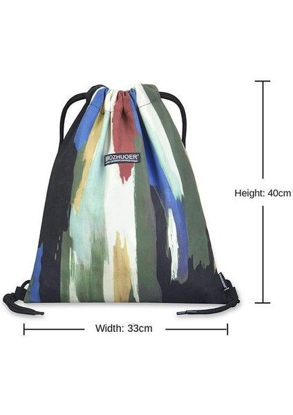 Drawstring Sırt Su Geçirmez Eğlence Sporları Çizme Cebi Öğrenci Özel Deri Depolama Çantası (Yurt Dışından)