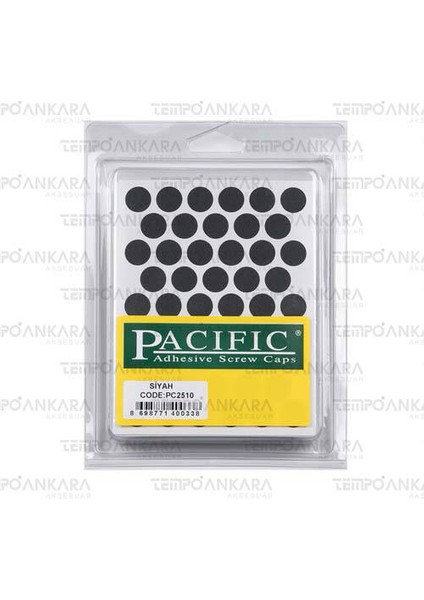 Pacific Yapışkanlı Tapa Siyah (14MM)