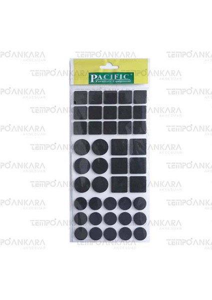 Pacific Siyah Yapışkanlı Karma Eva (20X20, 25X25 - Ø 20MM,Ø 25MM )