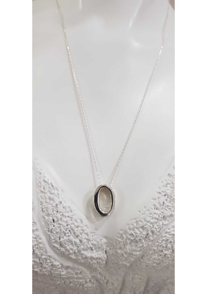 Vog Kişiye Öze Üç Boyutlu (O) Harfi 925 Ayar Gümüş Beyaz Renk Kolye Sarı ve Roze Seçeneği