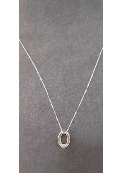 Vog Kişiye Öze Üç Boyutlu (O) Harfi 925 Ayar Gümüş Beyaz Renk Kolye Sarı ve Roze Seçeneği indirimleri