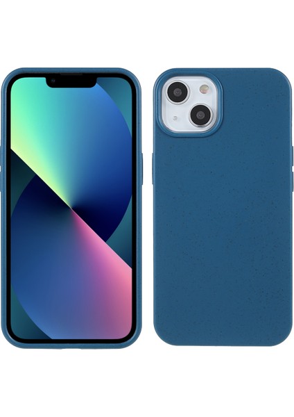 Apple iPhone 13 Telefon Kılıfı 6.1 Inç Yıldızlı Gökyüzü Serisi Çevre Dostu Mat Kılıf Biyobozunur Buğday Saman Saman Anti-Drop Tpu Şok Geçirmez Telefon Kapak Mavisi (Yurt Dışından)