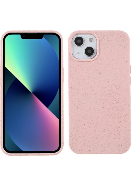 Apple iPhone 13 Telefon Kılıfı 6.1 Inç Yıldızlı Sky Serisi Çevre Dostu Mat Kılıf Biyolojik Dostu Buğday Buğday Saman Anti-Drop Tpu Şok Geçirmez Telefon Kapak Pembe (Yurt Dışından)