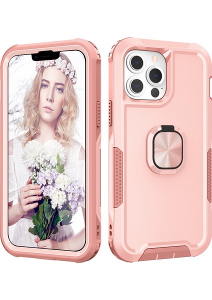 Apple iPhone 14 6.1 Inç Hibrit Telefon Kılıfı Kickstand-Pink ile Koruyucu Arka Kapak (Yurt Dışından)