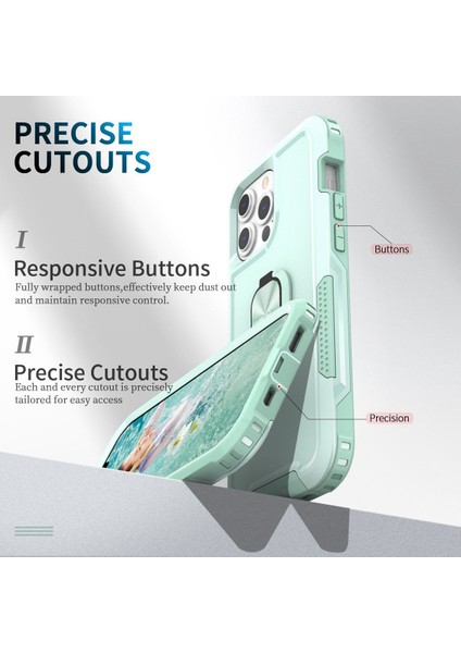 Apple iPhone 14 6.1 Inç Hibrit Telefon Kılıfı Kickstand-Pink ile Koruyucu Arka Kapak (Yurt Dışından)