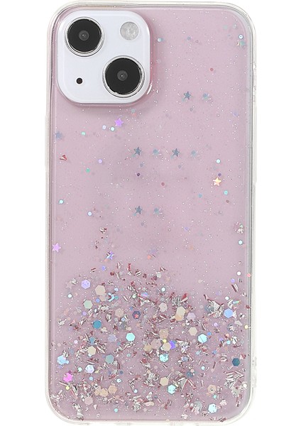 Apple iPhone 13 Telefon Kılıfı Için Sparkle Yıldızlı Gökyüzü Ince Işık Epoksi Anti Scratch Tpu Telefon Kılıfı Koruyucu 6.1 Inç-Pembe (Yurt Dışından) fiyatları
