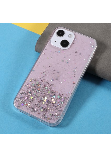 Apple iPhone 13 Telefon Kılıfı Için Sparkle Yıldızlı Gökyüzü Ince Işık Epoksi Anti Scratch Tpu Telefon Kılıfı Koruyucu 6.1 Inç-Pembe (Yurt Dışından) modelleri