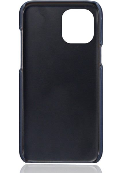 Apple iPhone 13 6.1 Inç Yumuşak Touch Pu Deri Kaplamalı Sert Pc Kapağı Çift Kart Yuvası Mavisi (Yurt Dışından) fırsatları