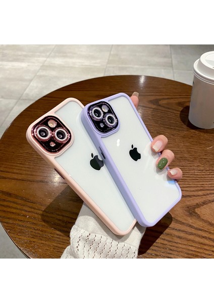 Apple iPhone 13 Telefon Kılıfı 6.1 Inç Elektrapan Kamera Lens Yüzük Telefon Kılıfı Sert Pc Yumuşak Tpu Şok Geçirmez Açık Kapak Pembe (Yurt Dışından) fiyatları