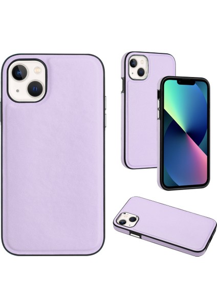 Yb Deri Kaplama Serisi-6 Apple iPhone 13 Pu Deri+Tpu Kabuk Şok Emme Ahmsorbing Cep Telefonu Kılıf Etme (Yurt Dışından)