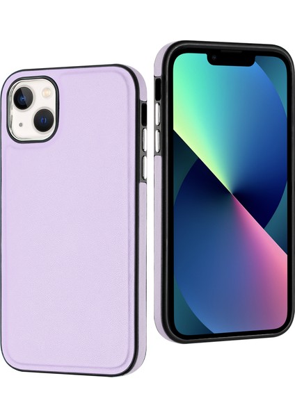 Yb Deri Kaplama Serisi-6 Apple iPhone 13 Pu Deri+Tpu Kabuk Şok Emme Ahmsorbing Cep Telefonu Kılıf Etme (Yurt Dışından)