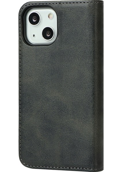 Süper Mıknatıs Kapanması Çizgi Anti-Çizelge Cüzdan Tasarım Deri Stand Kılıfı Apple iPhone 13 6.1 Inç-Black (Yurt Dışından) modelleri