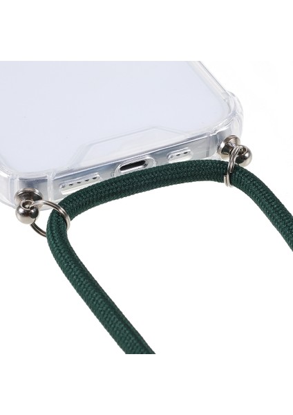 Apple iPhone 13 Telefon Kılıfı Için Şeffaf Akrilik+Tpu Hibrit Telefon Kılıfı Textil Lanyard 6.1 Inç Yeşil (Yurt Dışından) fiyatları