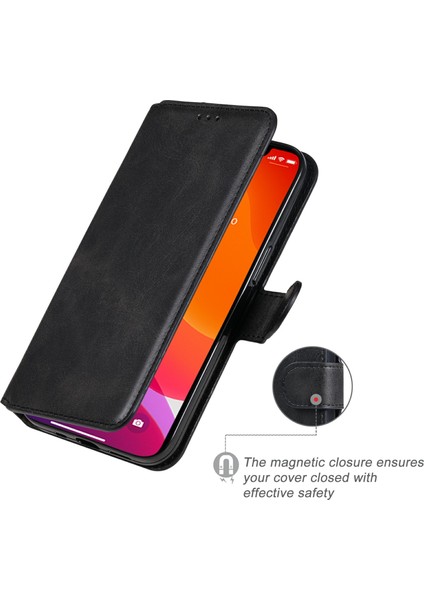 Tam Koruyucu Folio Flip Deri Cüzdan Telefonu Stant Kapak Apple iPhone 13 6.1 Inç-Siyah (Yurt Dışından) fiyatları