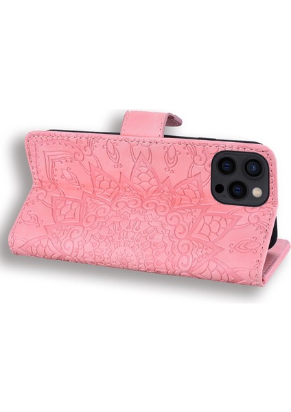 Apple iPhone 14 Telefon Kasası 6.1 Inç Baskı Çiçek Telefon Kapağı Iyi Korumalı Cüzdan Tasarım Buzağı Doku Deri Kapak Stand-Pink ile (Yurt Dışından) fırsatları