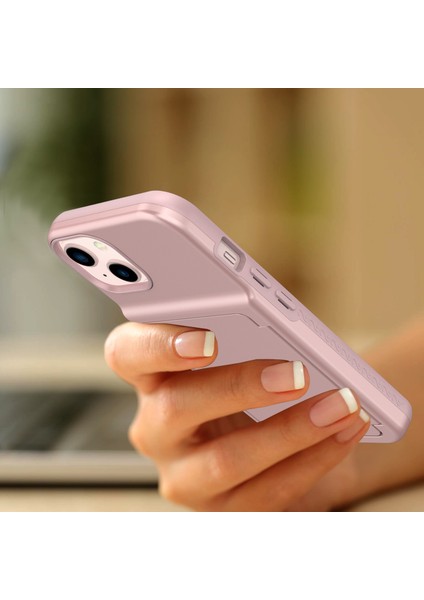 Apple iPhone 13 Telefon Kılıfı Akrilik+Tpu Hibrit Kılıf Koruyucu Kapak Kart Tutucu ve Gizli Ayna 6.1 Inç-Rose Altın (Yurt Dışından) fiyatları