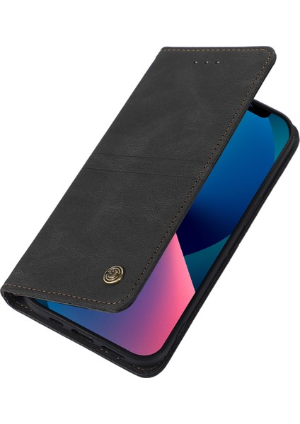 Apple iPhone 13 Telefon Kasası 6.1 Inç Dream Serisi Anti-Çizgi Pu Deri Telefon Kılıfı Otomatik Kapanış Manyetik Cüzdan Stand Telefon Kapağı Black (Yurt Dışından) fırsatları