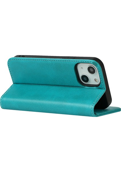 Süper Mıknatıs Kapanması Çizgi Anti-Çizelge Cüzdan Tasarımı Deri Stand Kılıfı Apple iPhone 13 Için 6.1 Inç Hafif Mavi (Yurt Dışından) fırsatları
