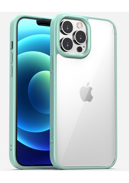 Damla Geçirmez Pc+Tpu Hibrit Kasa Telefon Koruyucu Kapak Kabuğu Apple iPhone 13 Için 6.1 Inç-Işık Yeşil (Yurt Dışından)