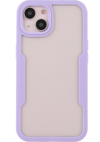 Apple iPhone 13 Telefon Kılıfı Pet Ekran Koruyucusu+Akrilik Arka Panel+Tpu Çerçeve Bırakma Geçirmez Telefon Hibrit Kapak Kılıfı 6.1 Inç-Mor (Yurt Dışından) fiyatları
