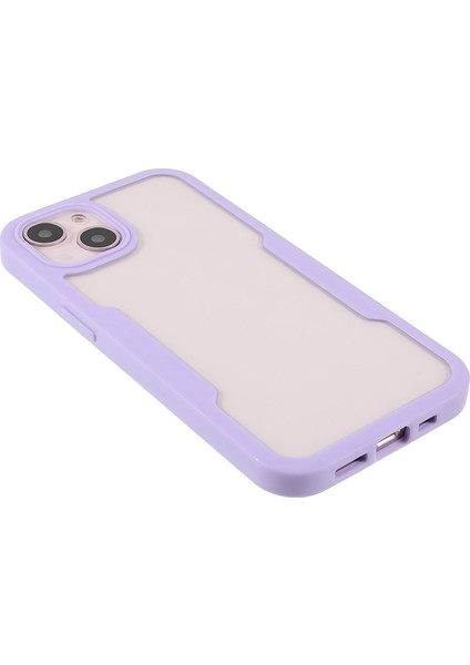 Apple iPhone 13 Telefon Kılıfı Pet Ekran Koruyucusu+Akrilik Arka Panel+Tpu Çerçeve Bırakma Geçirmez Telefon Hibrit Kapak Kılıfı 6.1 Inç-Mor (Yurt Dışından) fırsatları