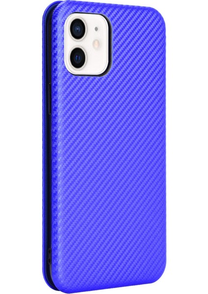 Apple iPhone 13 Telefon Kılıfı Için Yumuşak Dokunmatik Dayanıklı Dayanıklı Karbon Fiber Parmak Izine Dayanıklı Manyetik Deri Kılıf (Yurt Dışından)