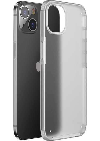 Apple iPhone 13 6.1 Inç-Şeffaf Için Pürüzsüz Dört Köşe Hibrit Telefon Kapağı Kasası (Yurt Dışından)