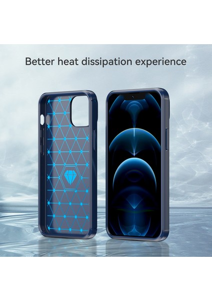 Apple iPhone 13 Telefon Kılıfı Için 1.8mm Esnek Tpu Anti-Çizelge Karbon Fiber Fırçalı Koruyucu Kapak Telefon Geri Kılıf 6.1 Inç-Mavi (Yurt Dışından) fırsatları