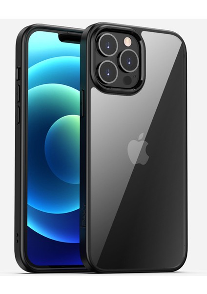 Damla Geçirmez Pc+Tpu Hibrid Kasa Telefon Koruyucu Kapak Kabuğu Apple iPhone 13 6.1 Inç-Siyah (Yurt Dışından)