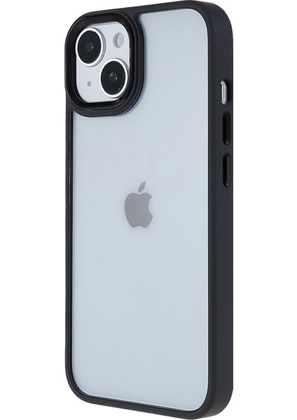Apple iPhone 14 Telefon Kasası 6.1 Inç Şok Geçirmez Pc+Tpu Kapak Metal Kamera Lens Çerçeve Metal Düğmeleri Cep Telefonu Kasa-Siyah (Yurt Dışından) modelleri