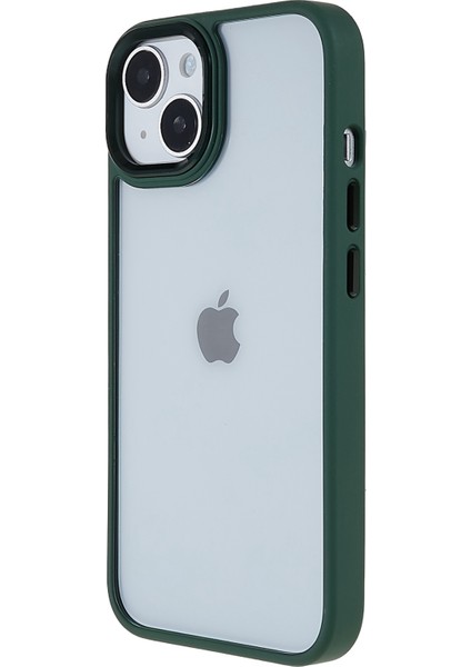 Apple iPhone 14 Telefon Kasası 6.1 Inç Şok Geçirmez Pc+Tpu Kapak Metal Kamera Lens Çerçeve Metal Düğmeleri Cep Telefonu Vaka-Yeşil (Yurt Dışından) modelleri