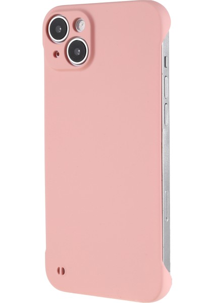 Apple iPhone 13 6.1 Inç Açılı Yastık Çerçevesiz Telefon Kasası Sert Pc Cilt-Dokunuş Arka Kapak Pembe (Yurt Dışından)