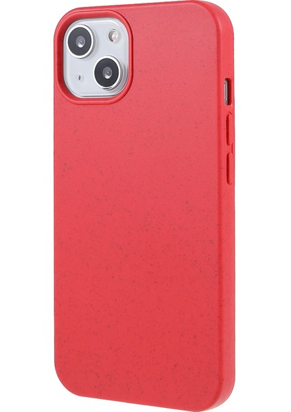 Apple iPhone 13 Telefon Kılıfı 6.1 Inç Yıldızlı Gökyüzü Serisi Çevre Dostu Mat Kılıf Biyobozunur Buğday Saman Saman Anti-Drop Tpu Şok Geçirmez Telefon Kapak-Kırmızı (Yurt Dışından) modelleri