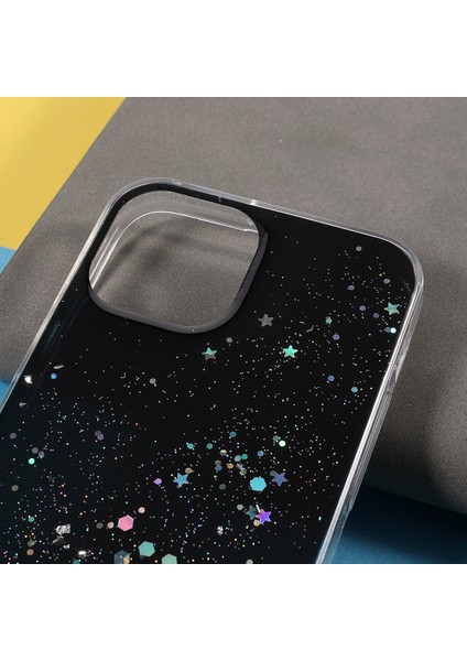 Apple iPhone 13 Telefon Kılıfı Için Sparkle Yıldızlı Gökyüzü Ince Işık Epoksi Anti Scratch Tpu Telefon Kılıfı Koruyucu 6.1 Inç-Black (Yurt Dışından) fırsatları