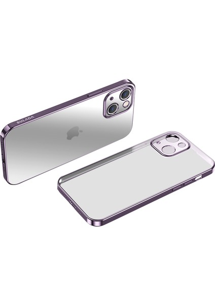 Apple iPhone 13 6.1 Inç-Mor Için Damla Geçirmez Elektroplatma Tpu Kasa Arka Kapak Kabuğu (Yurt Dışından)