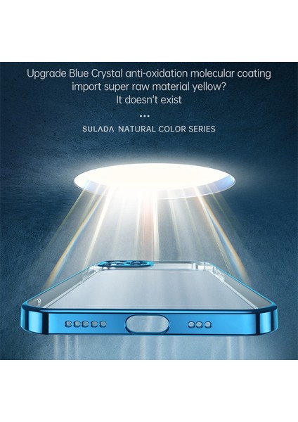 Apple iPhone 13 6.1 Inç-Mor Için Damla Geçirmez Elektroplatma Tpu Kasa Arka Kapak Kabuğu (Yurt Dışından)