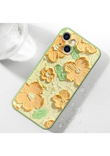 Apple iPhone 13 Telefon Kasası 6.1 Inç Canlı Yağlı Boya Çiçek Desenli Telefon Kasası Anti-Çizik Yumuşak Tpu Arka Kapak-Mor (Yurt Dışından) fiyatları