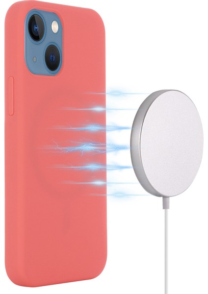 Apple iPhone 14 Telefon Kılıfı Için 6.1 Inç Magsafe Kablosuz Şarjlı Telefon Kılıfı Yumuşak Çizelge Anti Silikon Kapak Pembe (Yurt Dışından) fiyatları