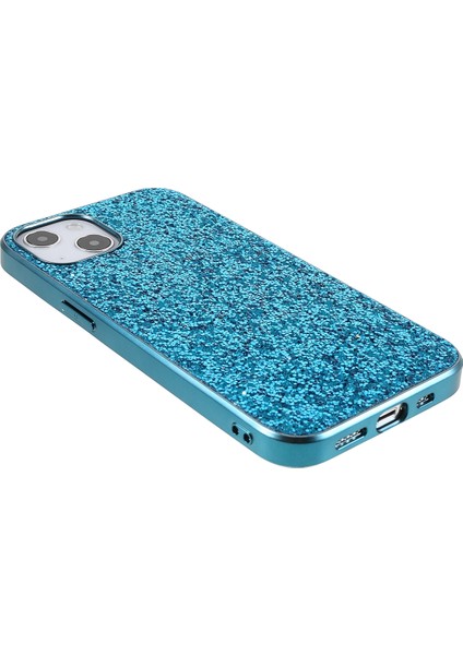 Apple iPhone 13 Telefon Kasası Parıltı Bling Tpu Elektro-Örtüşme Kenarı+Sert Pc Back Clatch Anti-Cratch Işık Telefon Kasası 6.1 Inç-Mavi (Yurt Dışından) fırsatları