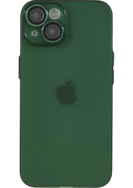 Metal Kamera Lens Çerçeve Yeşili ile Apple iPhone 13 Drop Anti-Drop Mat Tpu Telefon Kapağı Için Koruyucu Kılıf (Yurt Dışından)