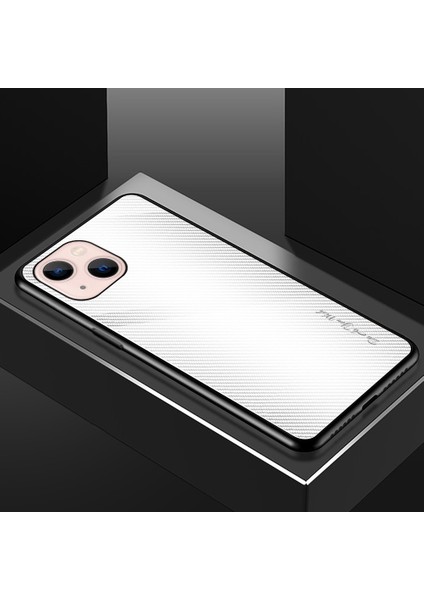 Karbon Fiber Doku Temperli Cam Arka+Tpu Kenarı Hibrid Telefon Kapağı Kasası Için Apple iPhone 13 6.1 Inç-Silver (Yurt Dışından) fırsatları
