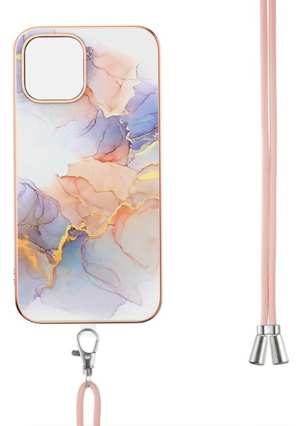 Apple iPhone 13 Telefon Vaka Deseni Tasarımı Imd Elektrokaplatma Yumuşak Tpu Tam Gövdeli Koruyucu Kapak, Kordon 6.1 Inç-Beyaz (Yurt Dışından) modelleri