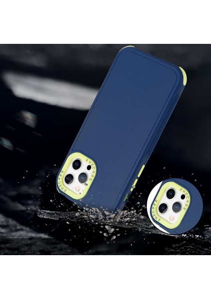 Apple iPhone 14 Telefon Kasası 6.1 Inç 3'ü 1 Arada Tpu+Pc Etkiye Dayanıklı Hibrid Kapak Tutkuk Köşeler Cep Telefonu Geri Dönüş Vaka Grey Yeşil Gül (Yurt Dışından)