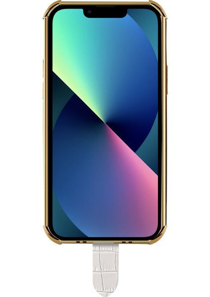 Apple iPhone 13 Telefon Kılıfı Için 6.1 Inç Şok Geçirmez Telefon Torbası Kılıf Timsah Doku 6d Elektrokaplatma Hassas Kesim Pu Deri Kaplamalı Tpu Esnek Telefon Kapak Sarı Sarı (Yurt Dışından)