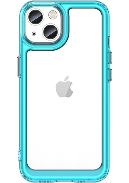 Apple iPhone 13 Telefon Kılıfı Tpu+Akrilik Telefon Kılıfı 6.1 Inç Kırpma Dayanıklı Bağımsız Pc Düğmeleri-Tövbe-Görevli Blue (Yurt Dışından)