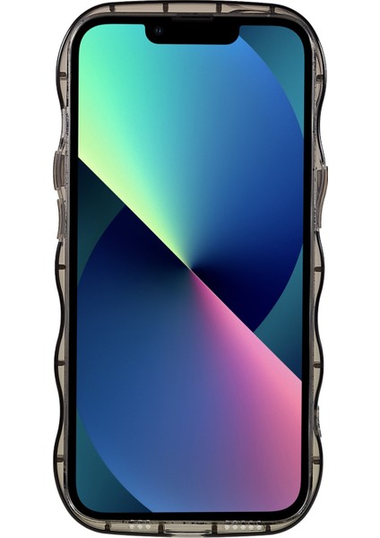 Apple iPhone 13 Telefon Kasası 6.1 Inç Desen Baskılı Dalga Şeklindeki Kenar Yumuşak Tpu, Şok Önleyici Cep Telefonu Kılıfı Kapak Şeffaf Siyah (Yurt Dışından) modelleri